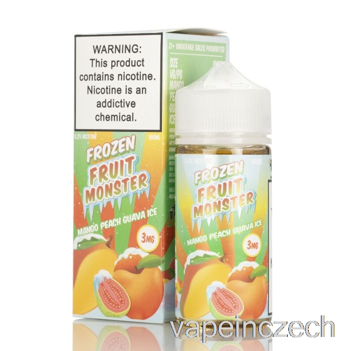 Ledové Mango Broskev Guava - Mražené Ovoce Monster - 100ml 3mg Vape Per